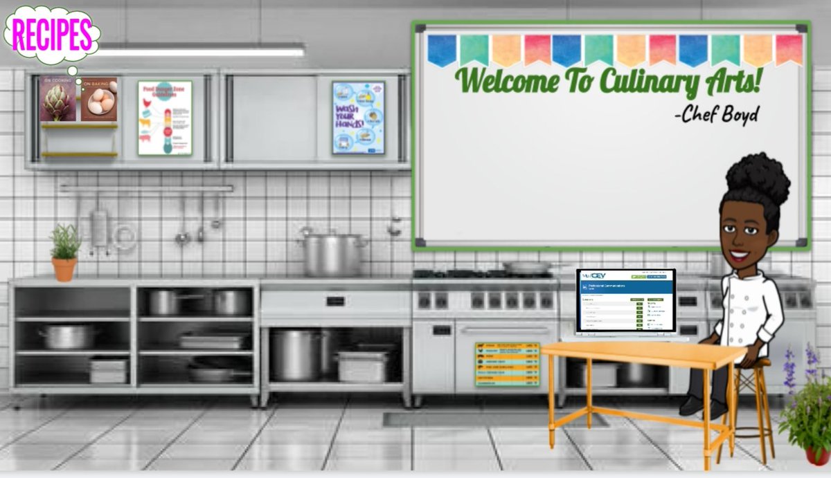 Sweets4Success's tweet image. Hey Boss @Mr_Miller1911, working on my Bitmoji E-Classroom ..  how's my first attempt coming along? Including links to hand washing tips, cooking times and temperatures, recipes and more! @ShantaMackey1 @CoachGriffi @LoweTyesha @agoss21 @TraciBragg @niki_edwards5 @msawalker91011