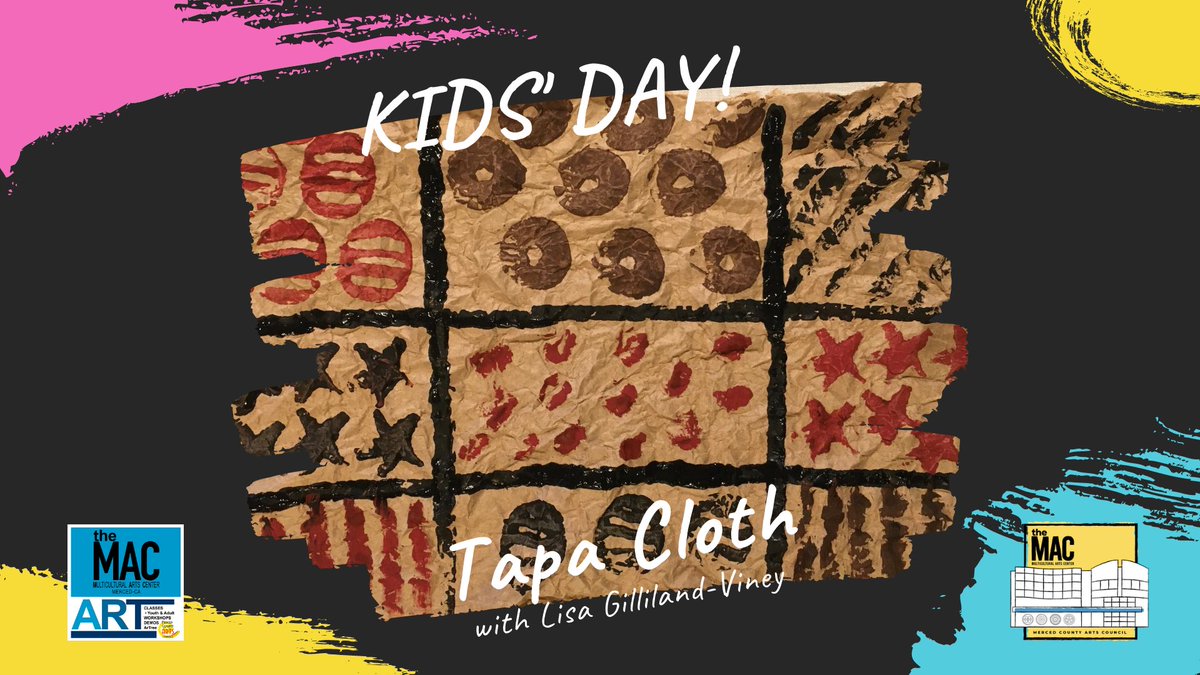 artsmerced's tweet photo. Join us for our Virtual Kids' Day and learn what a Tapa Cloth is and how to make one! Watch on Facebook and YouTube.

https://t.co/UhhpaaKPsv https://t.co/kxIq7aZDoR