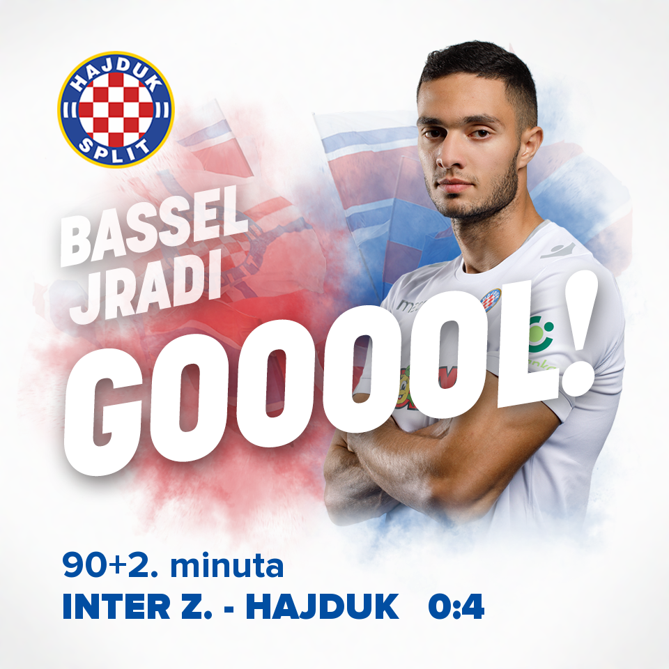 hajduk's tweet photo. 90+2 GOOOOOOOOOOOOL! 
Bassel Zakaria Jradi! 
Inter Z. - #Hajduk 0:4!
#AjmoBijeliAle #IntHaj https://t.co/gUZsbHJetD