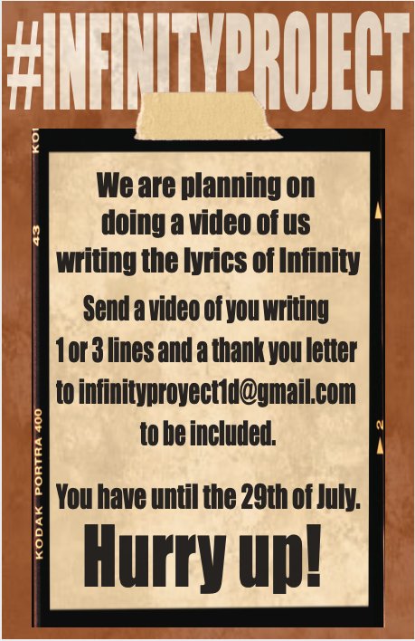 HarryMeansLove's tweet image. MAIL US OR TWEET TO @INFINITYPROJE11 WITH YOUR LYRICS
@/infinitproyect1d@gmail.com

#infinityproject #10yearsOf1D