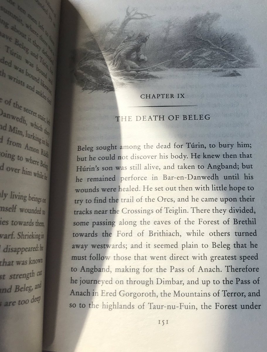 “If I stayed beside you, love would lead me, not wisdom”- Beleg to TúrinBeleg was the purest friend to be found in the legendarium and my favourite of Tolkien’s Characters. It’s heart wrenching when he’s killed accidentally by the one he most loved  #TolkienEveryday