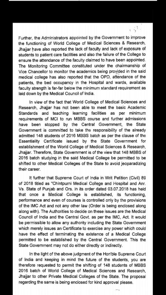 NADS_India's tweet photo. Students of World College of Medical Science, Jhajjar, Haryana r on the verge of losing MBBS degree as college is not recognised by MCI. Shifting of students to other colleges is still pending.
Requesting to help so dat future of these students can be saved.
#JusticeForStudents https://t.co/LE7c1eqsiP