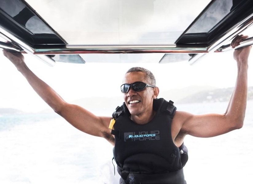 Headed to the river! #PresidentObama