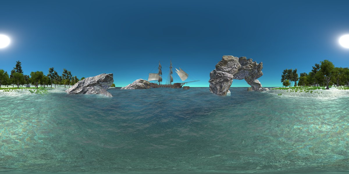 AlessioRegal's tweet photo. Tonight I will publish my first 360 8K video at 60 fps on Youtube from my seashore Unity 3D scene, here is a little spoiler image 🌊☀️#unity #water #sea #waves #summer2020 #lifeofanengineer #madewithunity #crest #realisticwater #cgi #360video #8K #60fps #comingsoon https://t.co/rGNAPaoFNA