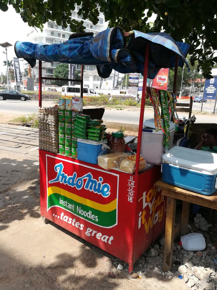 a. Indomie Fast food jointIndomie & fried egg joints are patronized and loved by a lot of people because of it's readily available nature. You can start up with a few boxes of indomie and eggs with other essential ingredients.