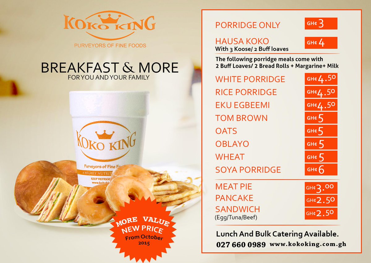 e. Breakfast/beverage jointHausa kooko, Tom brown, rice porridge etc cooked, packaged and delivered is something you can do as well. These can be sold in traffic or delivered to offices and at events especially on weekends.