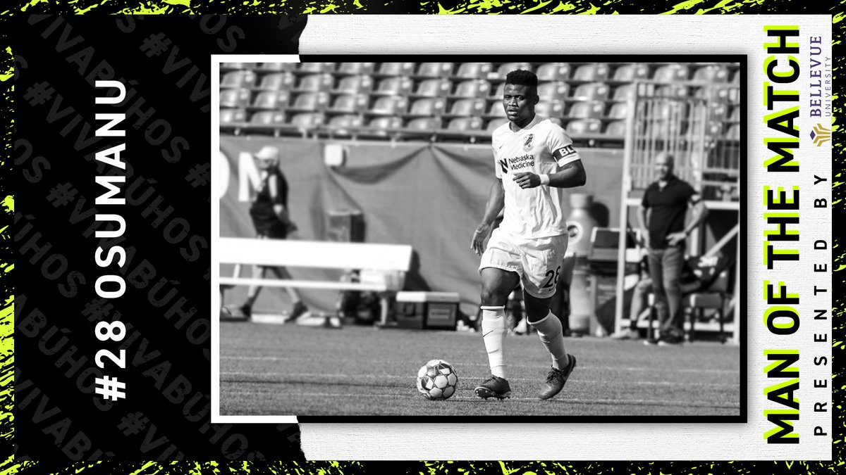 Union_Omaha's tweet photo. Tonight's @BellevueU Man of the Match is center back Illal Osumanu!
A solid performance from Illal was an important part of our clean sheet tonight πβ½
#VivaBΓΊhos https://t.co/bleqCnkuX0
