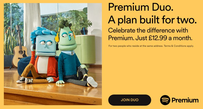 solversonlou's tweet photo. obsessed with the gay spotify ad puppets https://t.co/cZVol0OpgU