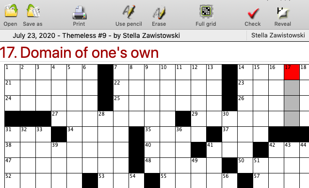 MorrisPelzel's tweet photo. When your #AcademicTechnology and #Crossword worlds intersect ... @InkubatorXWords @stellaphone @ReclaimHosting #DoOO https://t.co/VWWorcsSpf