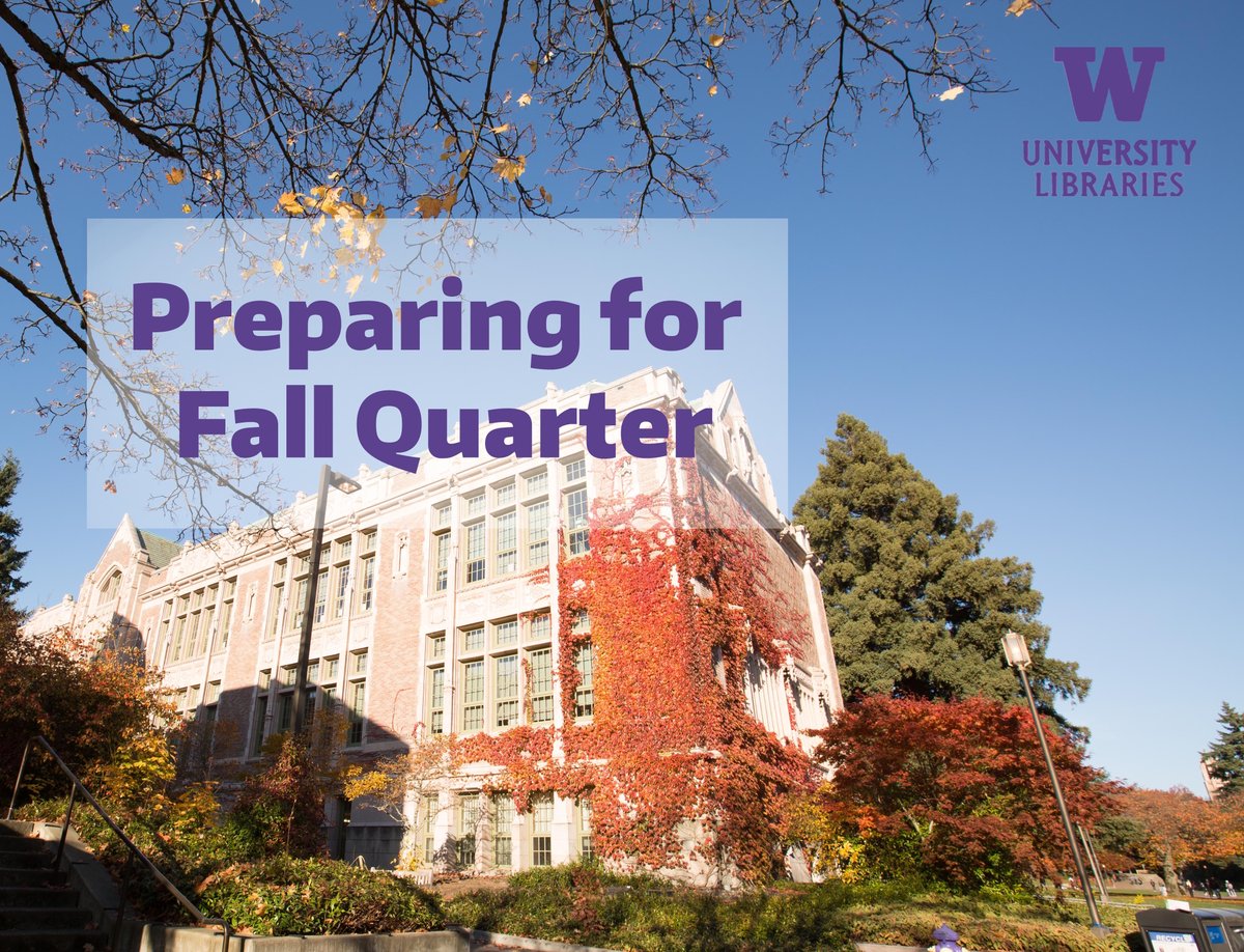 uwlibraries's tweet photo. Get ready for fall quarter with #UWLibraries! Find our faculty guide for choosing online materials here: https://t.co/3JDZwGXlcG
@UW @UWArtSci @CommLead https://t.co/KR18AduFTa