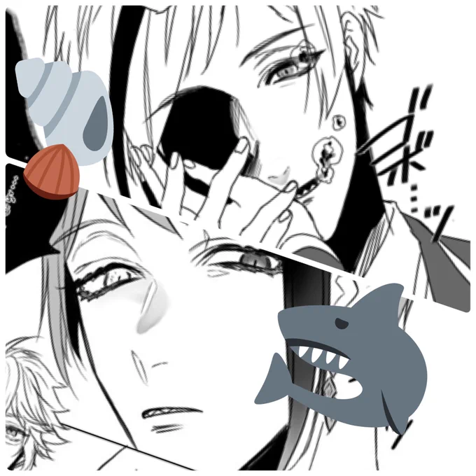 ほぼ初めて描いた?見返したら自他共にひっくり返るだれおま感でしたが、改めて並べてみるとあまり差がないようにも…感じてしまい…(上が5月頃、下が6月) 