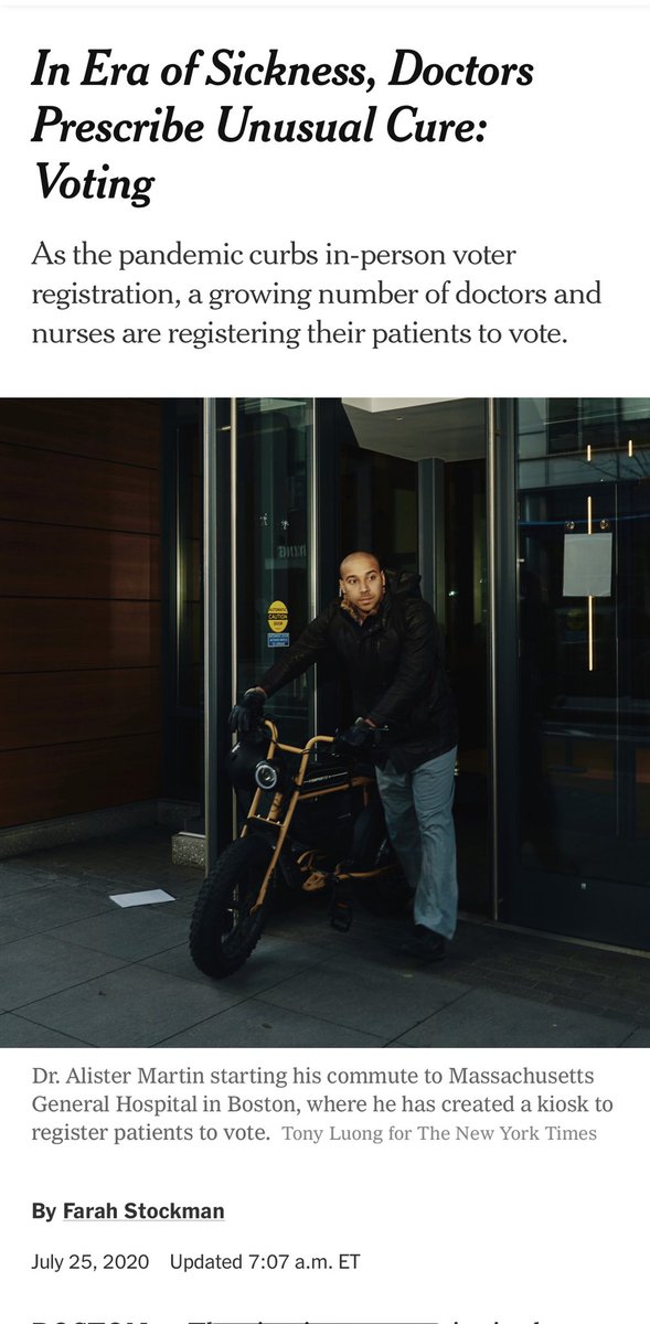 Vot-ER (@vot_er_org) on Twitter photo “There will be a time where, above the din of suffering we ask, ‘How can we use this to make something better of our situation?’”
Proud to be featured in <a href="/nytimes/">The New York Times</a> as part of the solution to help convert the suffering and frustration of this national moment into hope and action. “There will be a time where, above the din of suffering we ask, ‘How can we use this to make something better of our situation?’”
Proud to be featured in <a href="/nytimes/">The New York Times</a> as part of the solution to help convert the suffering and frustration of this national moment into hope and action.