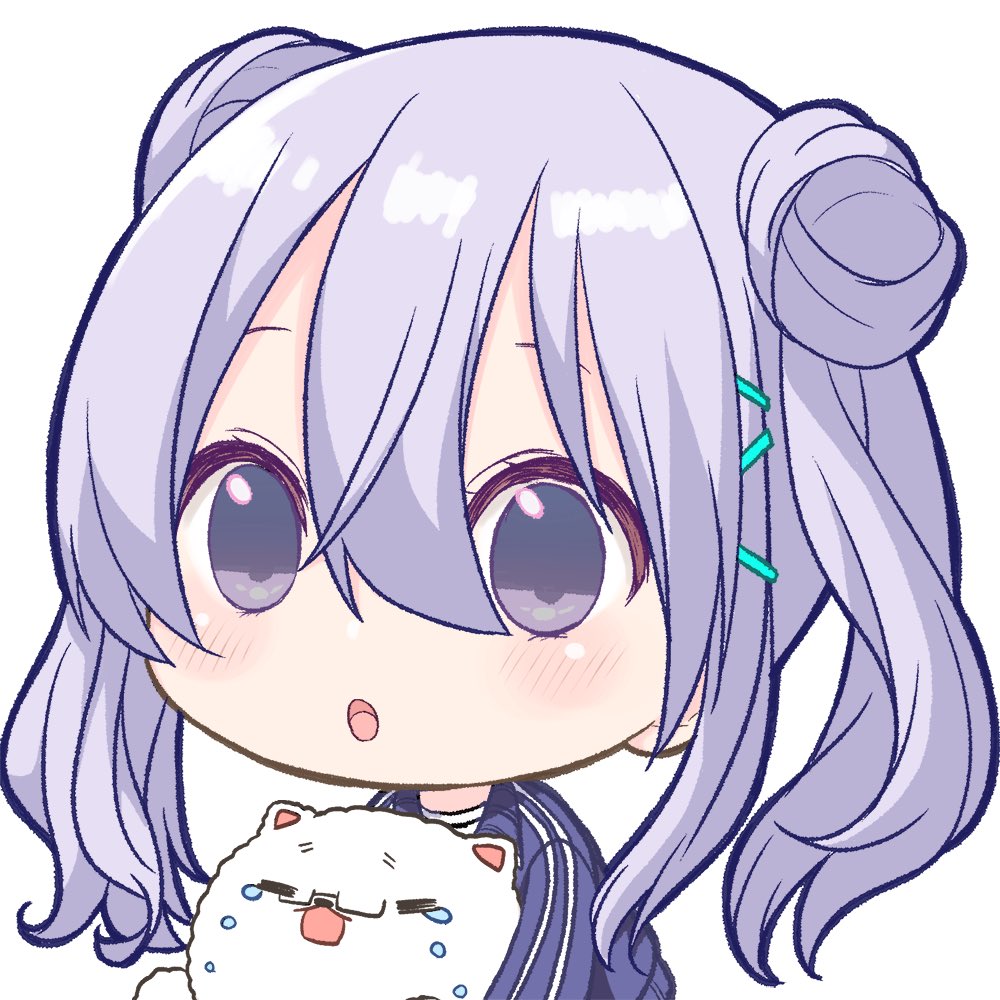 tippy (gochiusa) 1girl double bun hair bun hair ornament white background chibi track jacket  illustration images