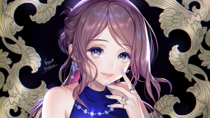 ガラス花イヤリング
Flower earrings 