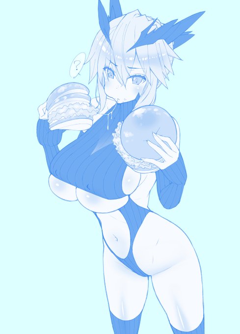 魔力を消費したのでジャンクな食事を所望する黒乳上rkgk 本日の進捗。#今日のらくがき 