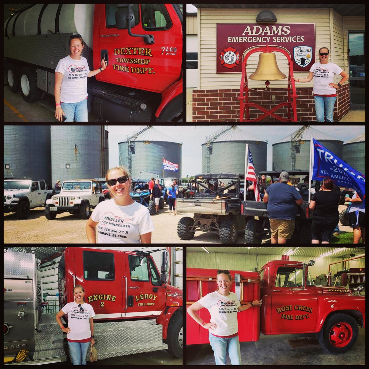 MuellerforMN's tweet photo. Joined the Grand Meadow Fire Cruise as we visited Fire stations across the region. We are blessed by those who serve our communities and make it a better place. God bless our communities and those who serve others. #muellerforminnesota #becommunity #bebrave #befree https://t.co/KdGC3tXHm6