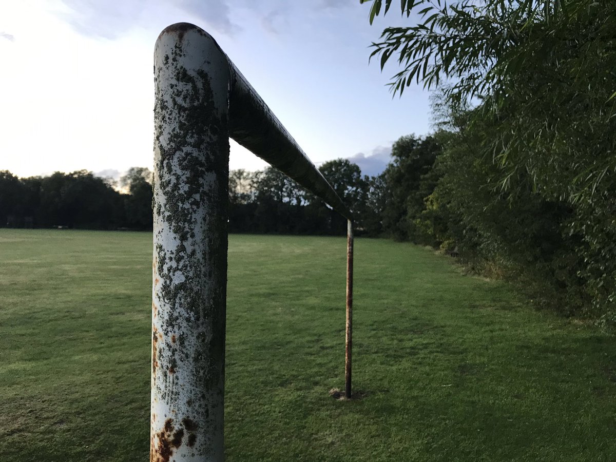 GetRid_GetRid's tweet photo. football not happening at Brightwell Recreation Ground - Collared Dives in the treetops; tanker on the wet asphalt of the lane; water soaking into the soil; distant helicopter. #getrid https://t.co/3yck8rXTx8