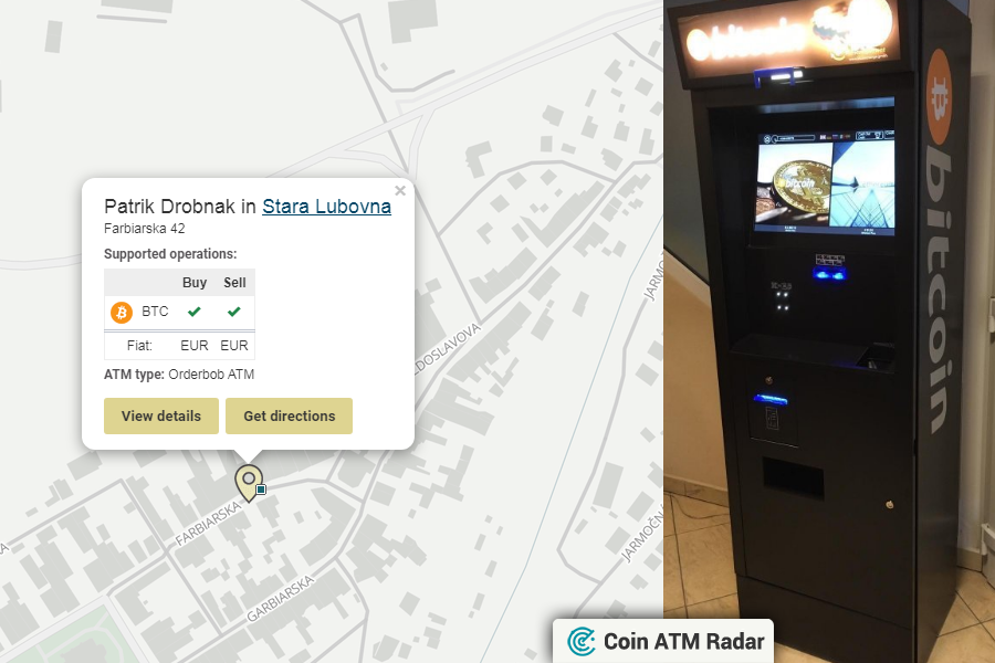 CoinATMRadar's tweet photo. New installed #OrderbobATM #bitcoin machine at Patrik Drobnak in Stara #Lubovna πΈπ°. Operated by #C-Novation. Supported coins: #BTC
https://t.co/vrnKUIhk10 https://t.co/Ih3YBaBYee