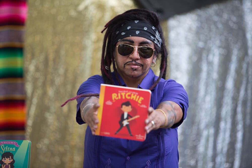 RichterKay's tweet photo. The local #DragKing group #LosMENtirosos hosts bilingual story-time via Zoom and Facebook Live https://t.co/bLn2zlO2l1 https://t.co/lPiEjGqkZP