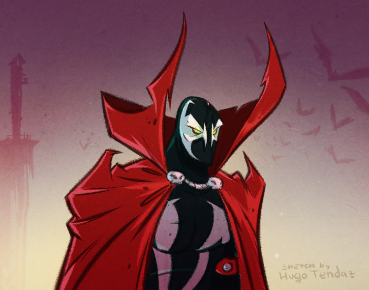 HugoTendaz's tweet photo. All snuggled here together for #Spawn throwback - #SpawnSaturday
#SheSpawn #comics #JessicaPriest #cartoon #pinup #sketch #booty #bigbooty #thick #thicc #curvy #superhero #fanart #adultjoke #horror #thickandjuicy #thickandcurvy https://t.co/DfBdLCydRs