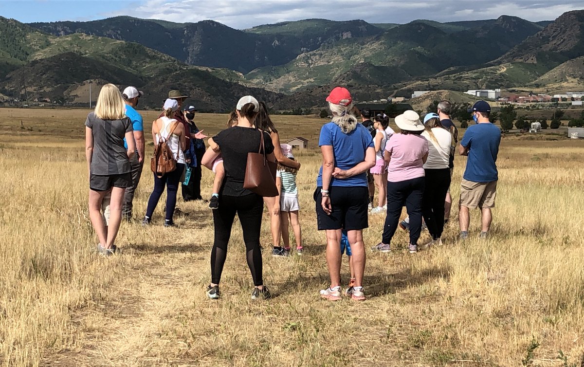 LambSpringAP's tweet photo. Another gorgeous morning at Lamb Spring as Jack Warner leads a tour for our friends, and neighbors @SterlingRanchCO 

@douglascountyco #Archaeology @Colorado https://t.co/xpk0a3YtC1