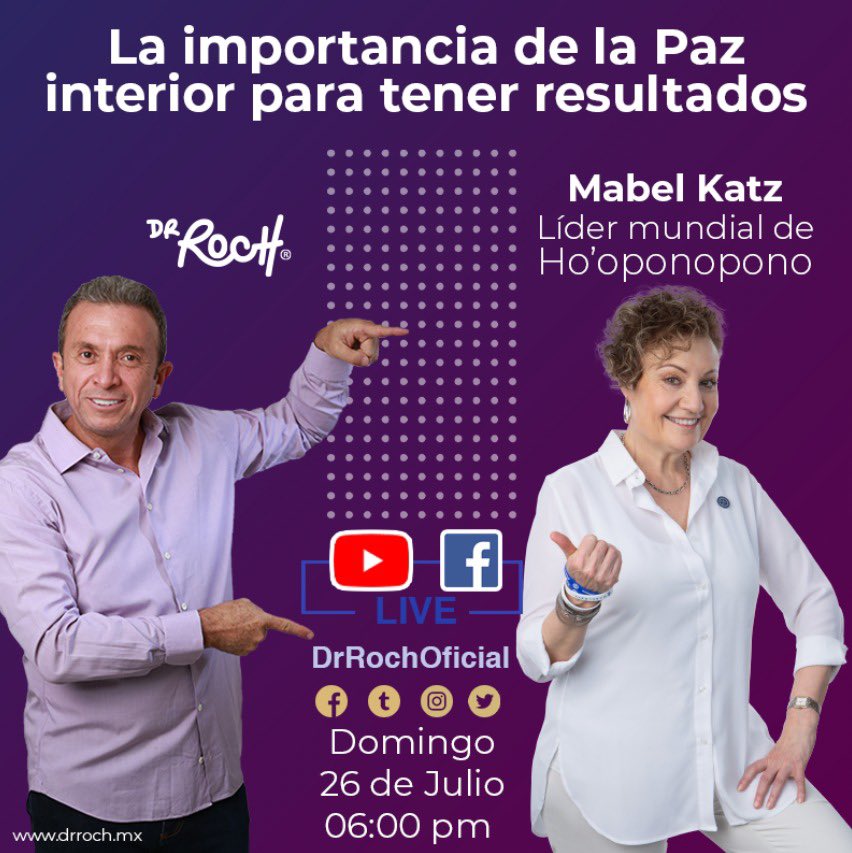 dr_roche's tweet photo. El pensamiento excesivo te llena de basura inútil: de compromisos, necesidades y compromisos https://t.co/PbjryDtZQzñana a las 6:00 p.m. Horario de cdmx. Hablaremos de este tema con mi invitada Mabel Katz( líder mundial de Ho ponopono).DrRoch
#Éxito #DrRoch #YoSoyDrRoch https://t.co/msNkUR9crN