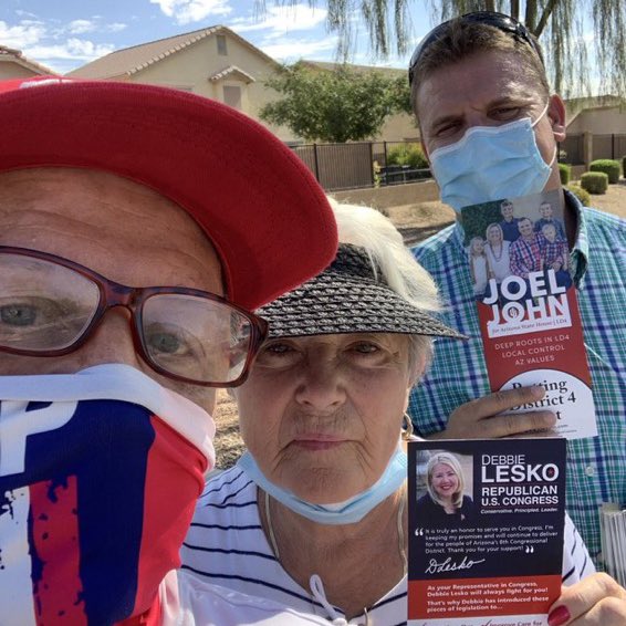 Christ0pherAZ's tweet image. The Trump Victory team was ALL OVER the West Valley today fighting to win every vote for @realDonaldTrump and our great Republicans like @DebbieLesko, @DrPaulGosar, @RepDavid, @anthonykernAZ, @Bolick4AZ, and @JoelJohn! #KeepArizonaRed #LeadRight