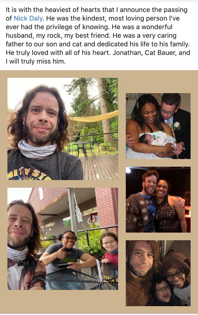 Greetings, fellow Trekkies. <a href="/BuiltGeekTough/">Sister Night #BlackLivesMatter #SaveBlackLives</a> here with terrible news of the passing of our dearest Nick. I loved him with all of my heart and he will be truly missed.