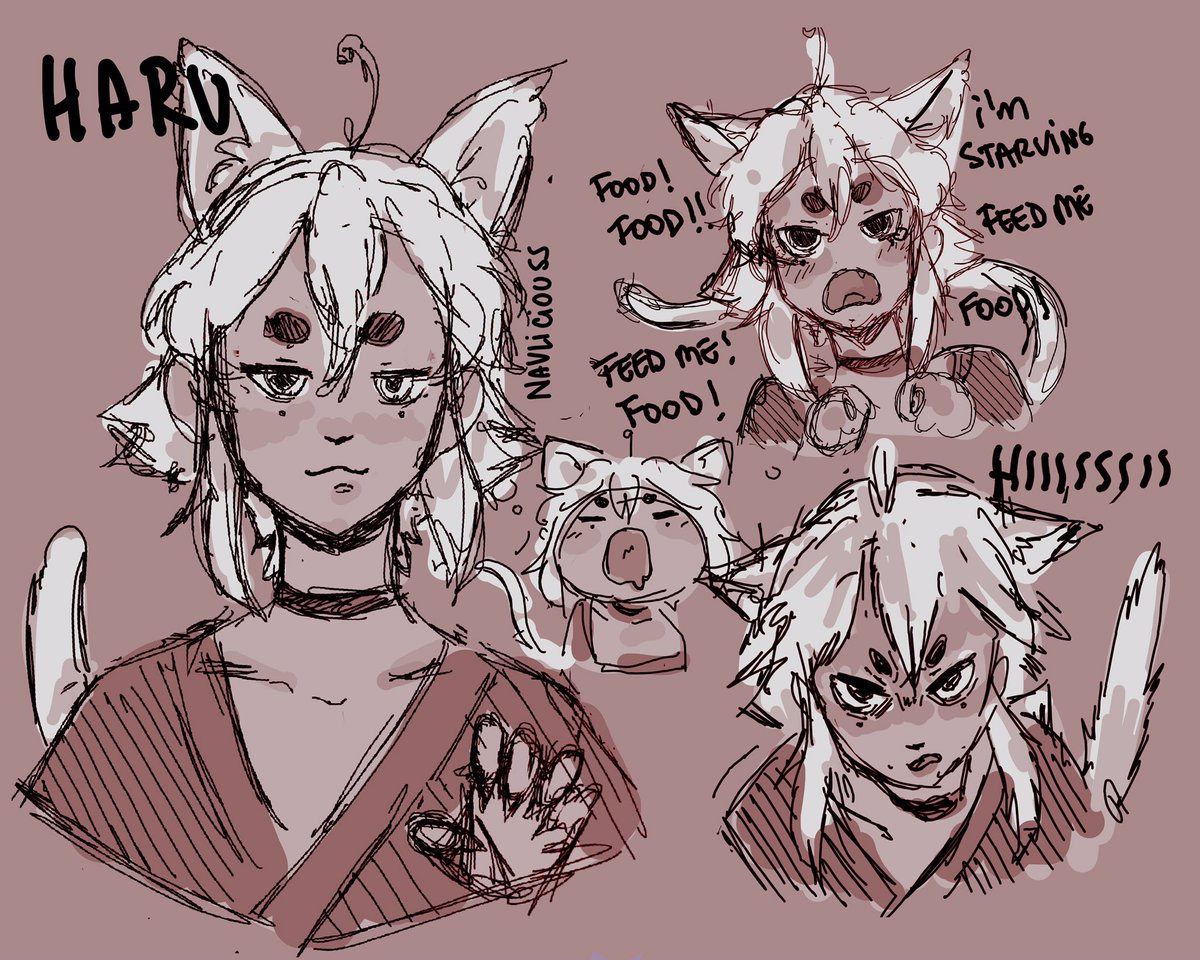 @MXNSTRAPPLE He is my first baby 🥺 I came up with him yesterday and I love him 💕 He is my stupid cat boy