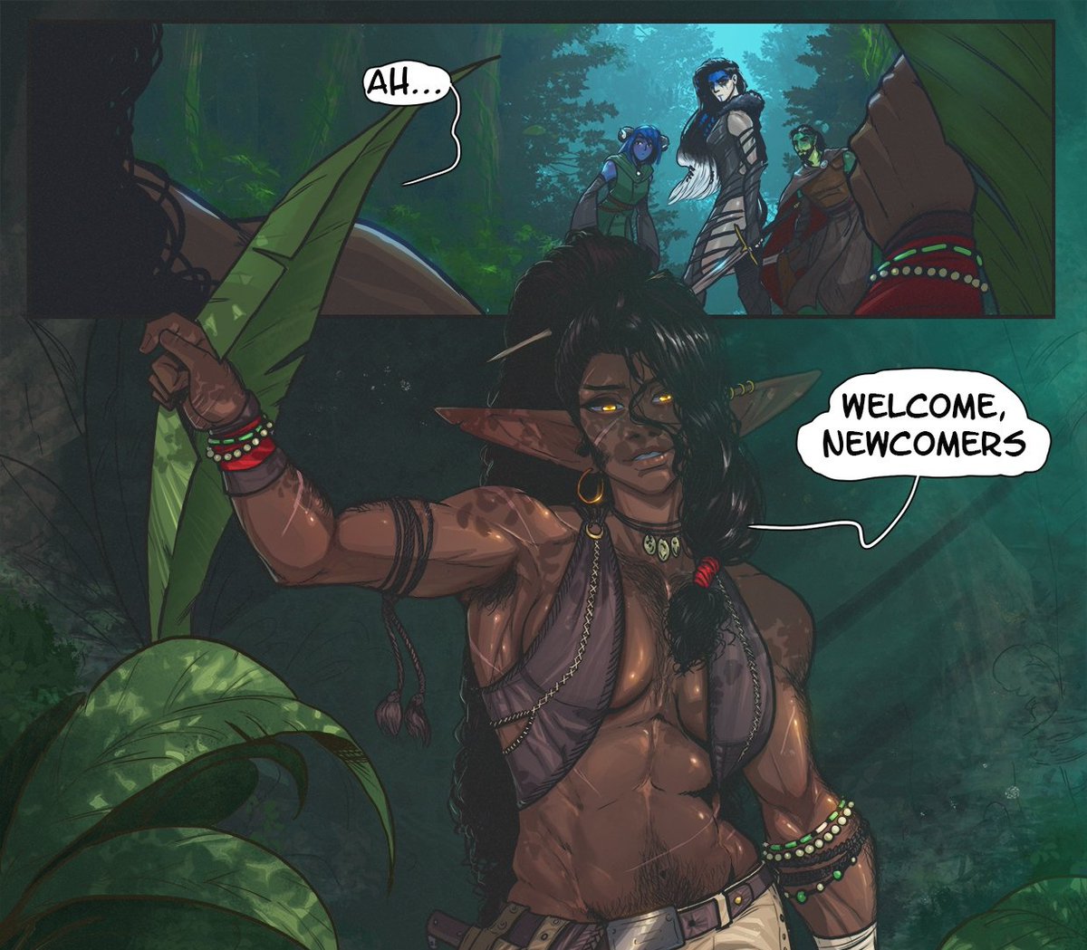 Verona - ɴᴏᴛ ʏᴏᴜʀ ᴛʏᴘɪᴄᴀʟ ᴅᴀʀᴋ ᴇʟғ.

·Flipped account. 
·Dark elf barbarian.
·7'8" tall thanks to her Amazon heritage.
·Pillaging, raiding, and looting are her favorite hobbies.
·Wields an axe in her hands and a broadsword in her pants.
·Mind retweeting this for me?