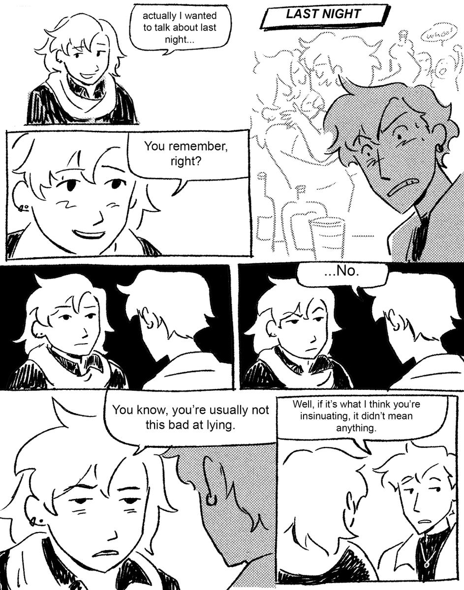 drew these pages just 2 explore comic making a lil bit 