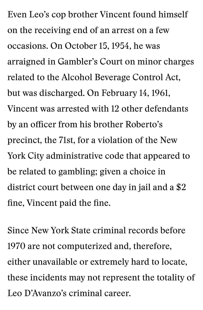 Rudy’s Uncle Leo may have been the biggest mafia thug of the family back then but Uncle Vincent the cop also ran into problems with the law...6/11