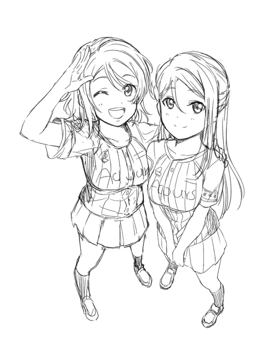 ようりこ⚓️??

ユニフォームいいね...!買う?
(今回も下書き差分を見せよう～

つい夜更かししてしまったね
明日もいいようりこ日なりますように☺️
おやすみなさい☺️ 