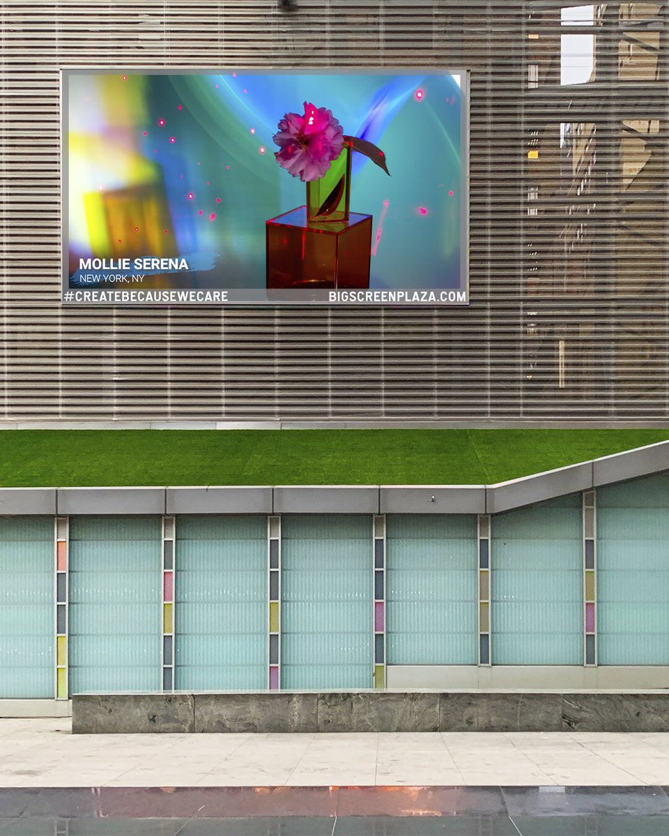 serena_mollie's tweet photo. Bug thank you to @bigscreenplaza #CreateBecauseWeCare for including me in your digital exhibition in NYC! I have 4 pieces in the show and when the plaza re-opens all the art will be displayed on a 30 ft screen. Check it out at https://t.co/1iYFRZpPzU https://t.co/GhJazjQg2r