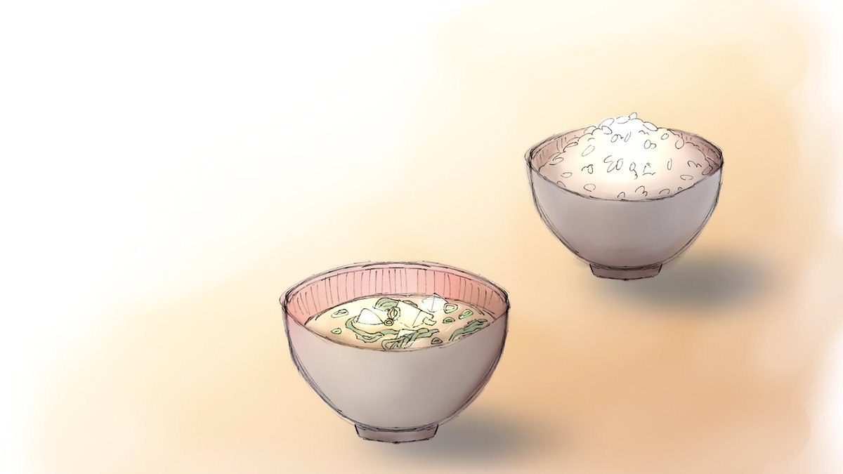 illustrations of scenes i made for fics!!! i tried not to draw people to keep me from burning out since its not my strongest suit.......im also haunted by the fact that i got the last one wrong bc it was supposed to be miso sauce but my head empty went straight to soup