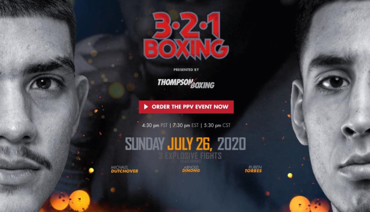 CBNPromotions's tweet photo. Michael Dutchover vs. Jorge Marron Jr. #321boxing PPV Pre-Fight Show @thompsonboxing presents an explosive 3-fight PPV event on 7/26/20 @ 4:30pm PT priced $6.50 US / $3.50 Latin Am live on #thompsonboxing website #boxeo #boxing #teamtorres #teamdutchover https://t.co/ZcXLxlK6yZ https://t.co/p4Wlmyh7Zl
