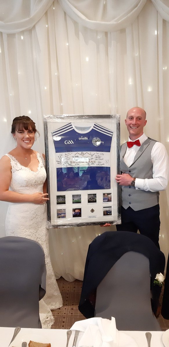 antosheehan85's tweet photo. Big congratulations to the new happy couple. A little surprise at the end of the speeches for the die hard @Templenoeabu . Cora @duckie15 he would send you this but his beloved all ireland medal is in it. PS he loved the video
 @joeysheehan89 https://t.co/LDBHDaKlxd