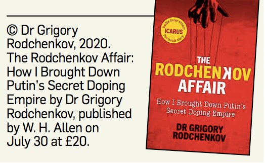 Grigory Rodchenkov, the former head of the Moscow lab who was at the heart of Russia's state-sponsored doping scheme, has written his autobiography, out next Friday, and serialised in this weekend's MoS. 2/n