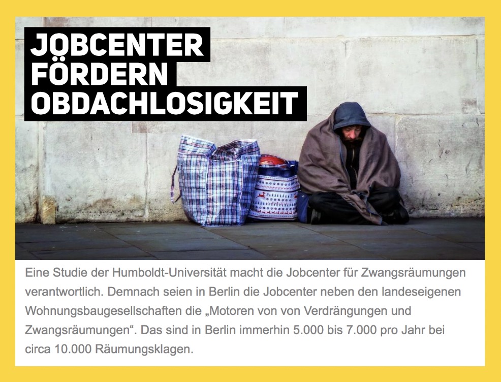 viacomat's tweet photo. #HartzFacts: #Jobcenter fördern #Obdachlosigkeit https://t.co/QxZtyMkPHT