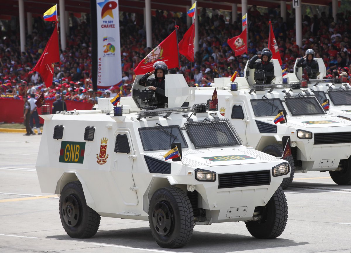 The most common ‘military vehicle’ to see is the VN-4 which is commonly used by the GNB at protests.