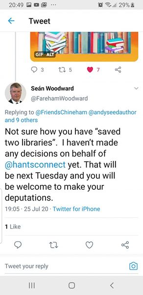 Friends of Chineham Library tweet media