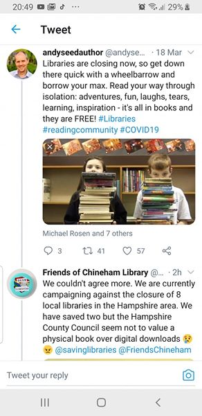 Friends of Chineham Library tweet media