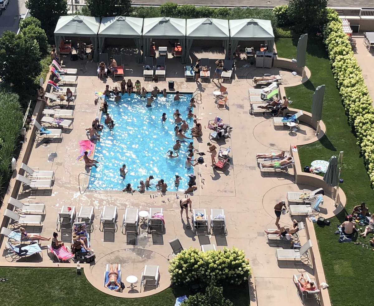 TheMarketQuote's tweet photo. What are the odds all of these people have been tested or live together... — I wonder why it’s spreading? **Thank god I move out of this building on Monday... but jeez. Blasting music like it’s a Las Vegas club pool party. We’re screwed. 😔 #COVIDー19 #Covid #Coronavirus #Chicago https://t.co/zwYlMVmqnC