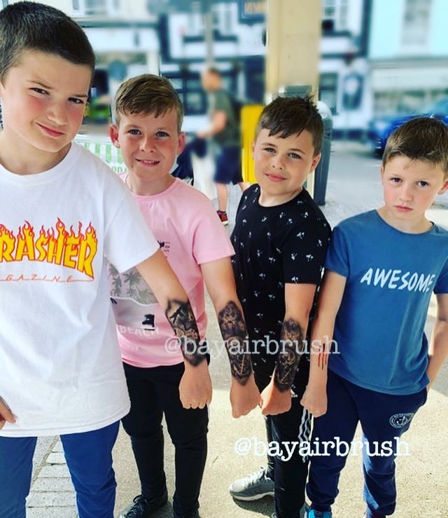 Temporary Airbrush Sleeve Tattoos 🏴‍☠️ ☠️💀#Temporarytattoo #airbrushtattoo #temporarysleevetattoo #sleevetattoo #skull #skullsleeve #pirate #piratesleeve  #Brixham #Paignton #Torquay #Torbay #Southdevon #Exeter #Plymouth #devonevents #torbayevents #airbrushpro #airbrushartist