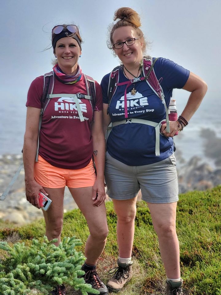 HikeNS's tweet photo. Be seen and stay cool on the trail in one of our popular @HikeNS quick-dry t-shirts. Thanks to Michele Desrosier and Raileen Grant, outdoor hiking enthusiasts for modelling their groovy threads! https://t.co/X6APDajTGc #HikeNS #CoolThreads #GypsyHiker https://t.co/GORSA5OViA