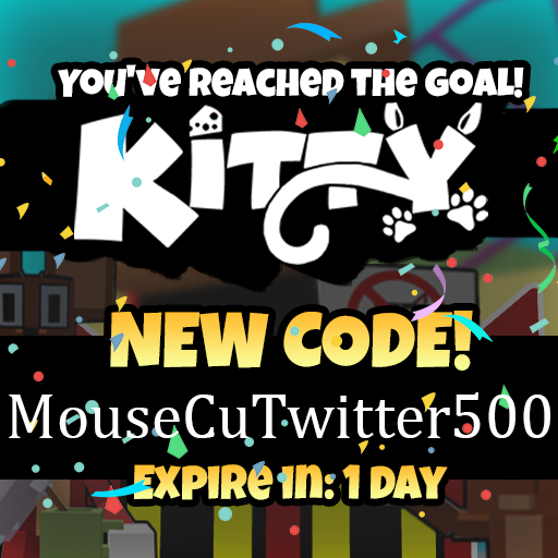 Gab On Twitter Roblox Robloxdev Kitty Wow We Managed To Reach 500 Retweets In An Hour Thanks For Meeting The Challenge The Mouse Will Share The Cheese With You New Code - gabstudio roblox twitter