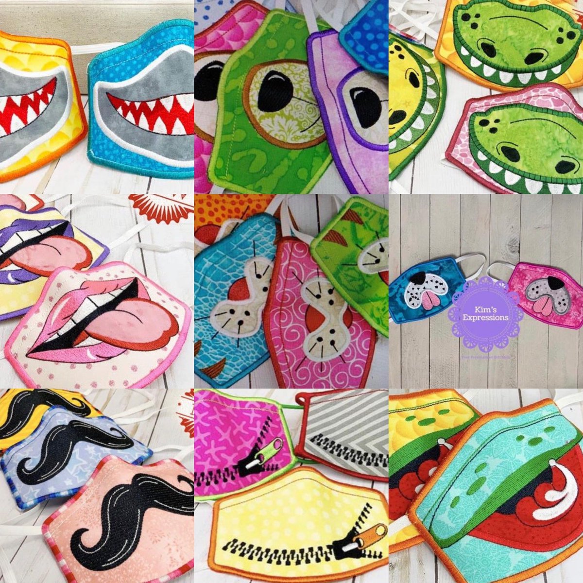 kims_vinyl's tweet photo. @banannah_bread I sell them #facemasks #glowinthedark #childmasks #adultmask #cutemasks #sharks #bears #tongue #mouth #moustache #kitty #dog #horse #Smile @kims_vinyl @heidiklum https://t.co/irAOZQOkdO