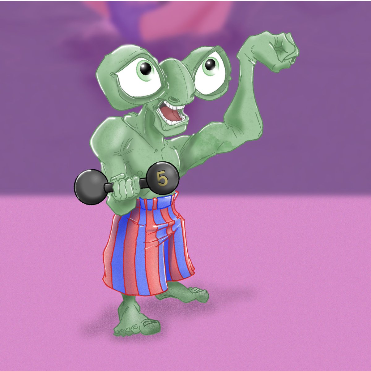 Doodlebags's tweet photo. An #alien #weightlifter #digital #drawing for #Julyfy #julyfy2020 in @procreate
.
.
.
.
.
#art #illustration #doodlebags #doodle #draw #drawing #nashville #nashvilleartist #nashvilleart #scifi #alienbeach #beach #summer @tonycartoonish @julyfyscifi https://t.co/C3rOY5Yz2O