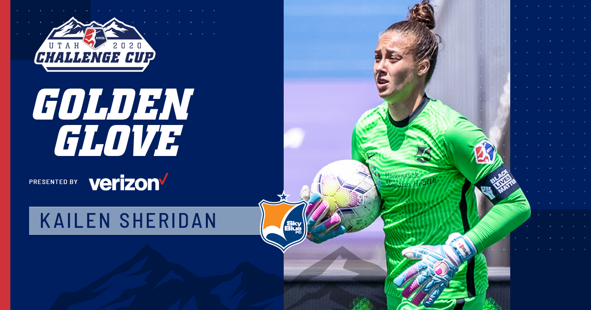 NWSL's tweet photo. 🔝 class saves are synonymous with this 🇨🇦 goalkeeper 🧤

@Kailen_Sheridan is the Golden Glove, presented by @Verizon, award winner. 

#NWSLChallengeCup https://t.co/WkYNExDkVQ