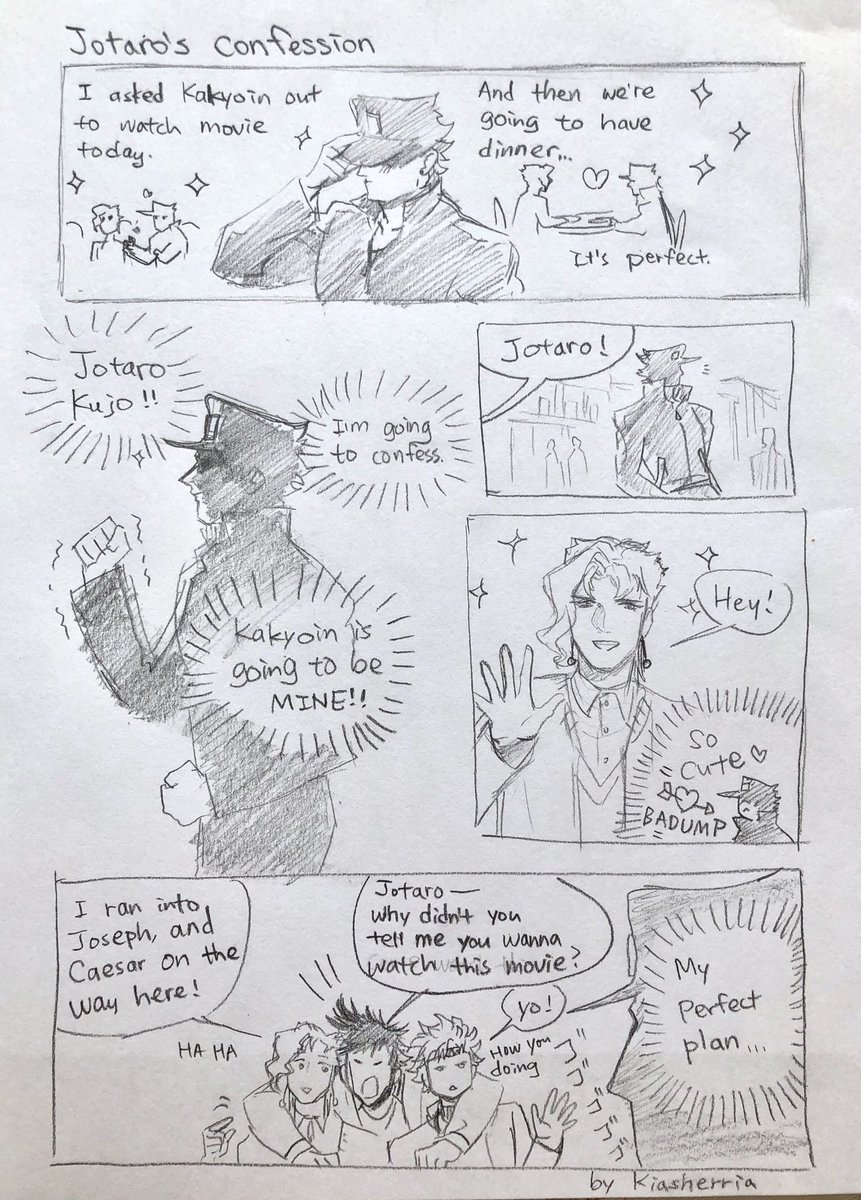 USA highschool AU
Please be aware this is soley #Jotakak ?
Read: Left➡️right
(More at the comment below)
?Jotaro's confession